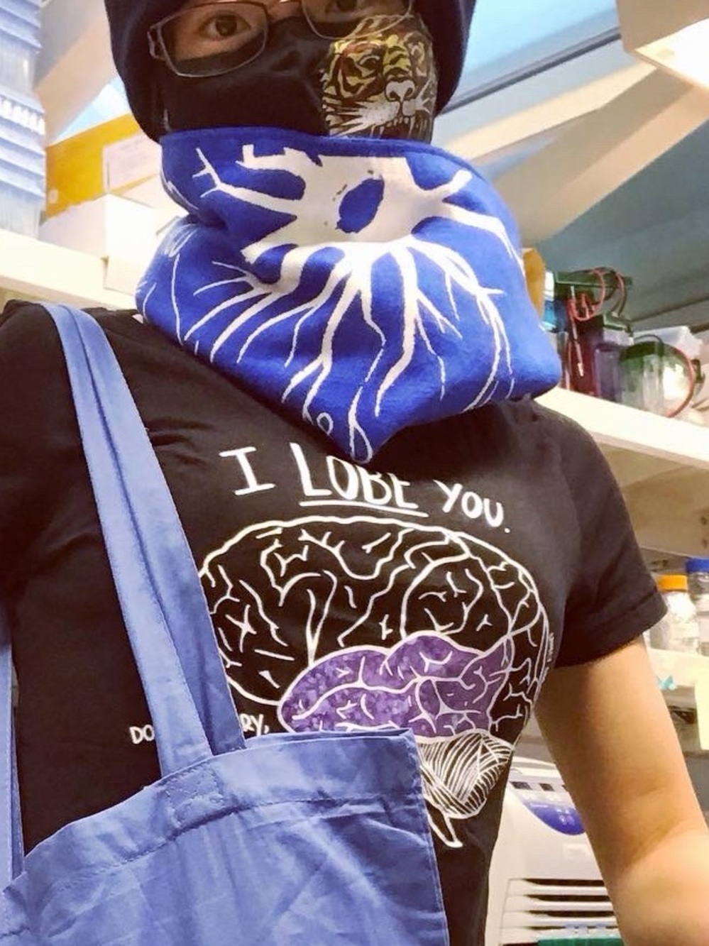 Neuroscience Blue Biotechne Neuron Ruffneck Scarf - Picture 12 of 14